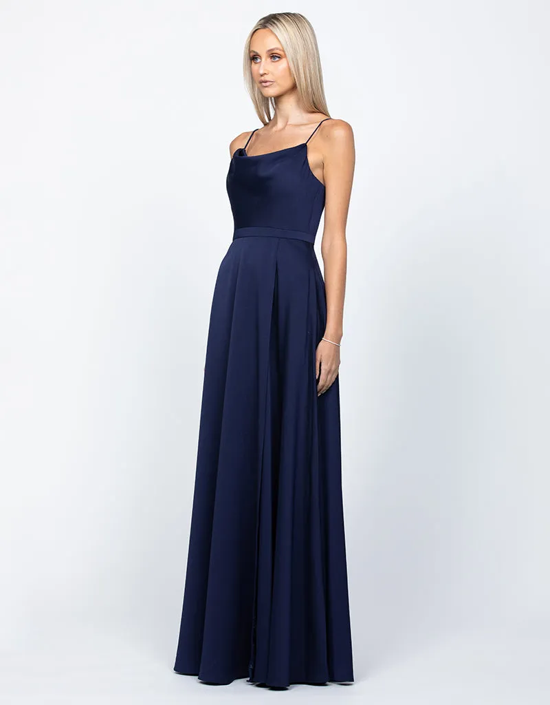 DIAMOND COWL WRAP GOWN B43D11LW