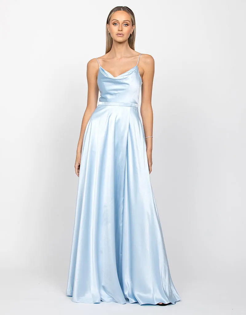 DIAMOND COWL WRAP GOWN B43D11LW