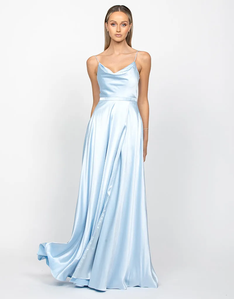 DIAMOND COWL WRAP GOWN B43D11LW