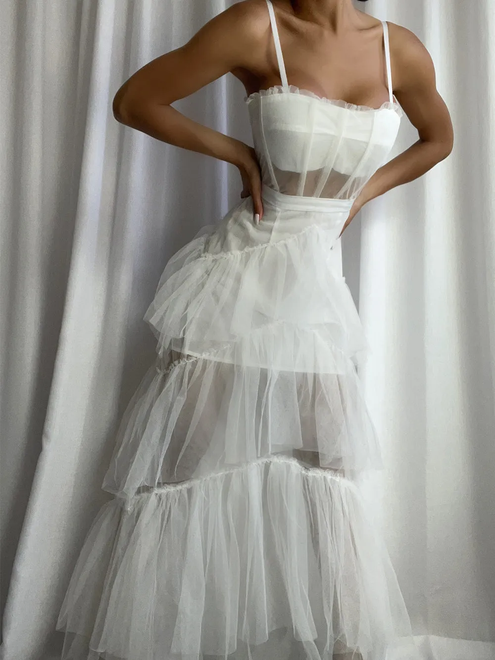 DIDA Tulle Dress in White