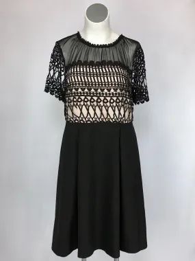 eloquii Size 16 Black & Beige Lace Dress