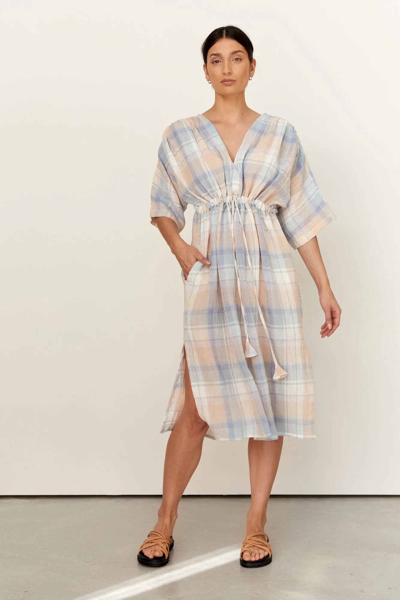 Ezz Dress Crinkle Linen Dusk