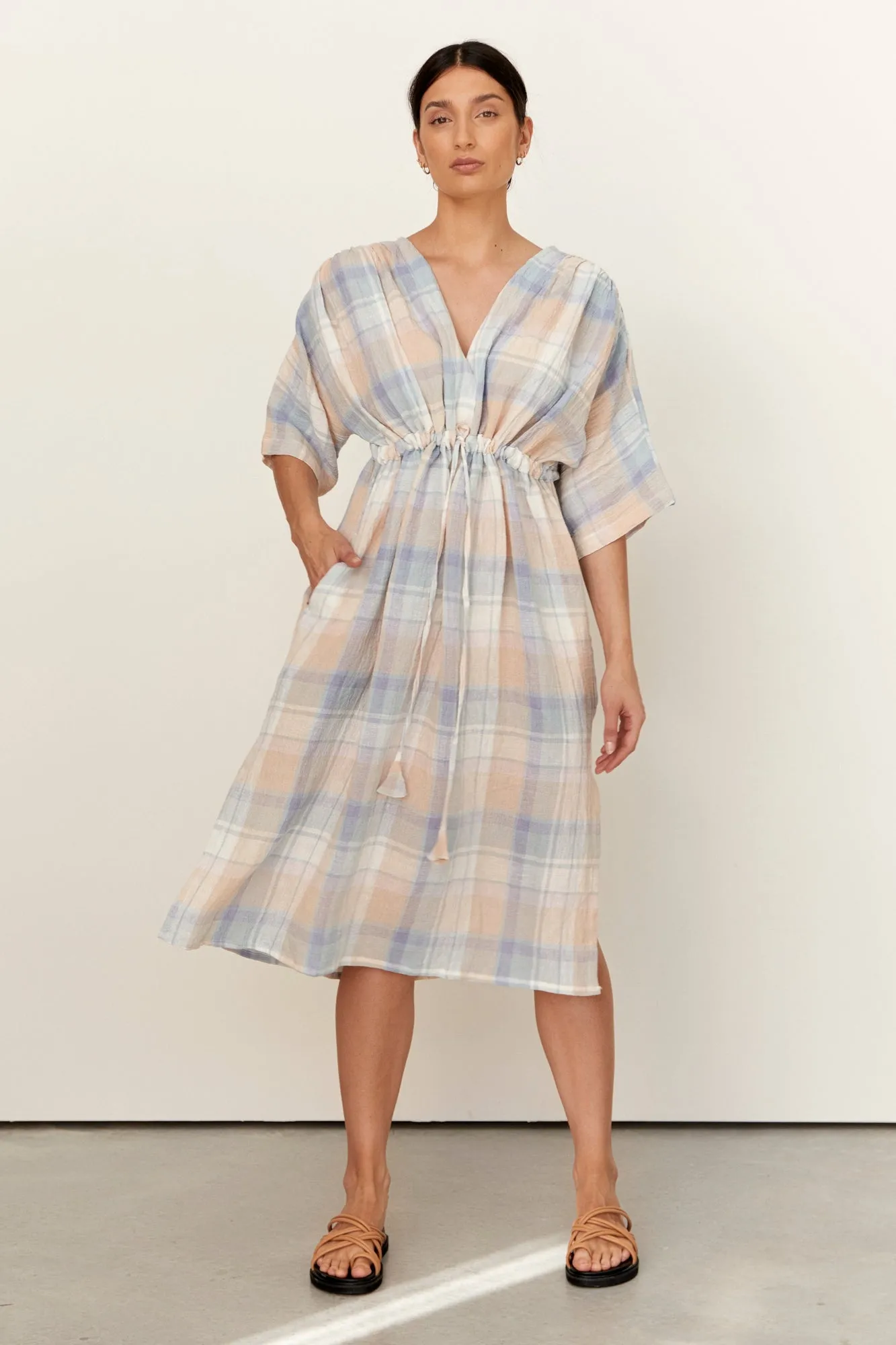 Ezz Dress Crinkle Linen Dusk