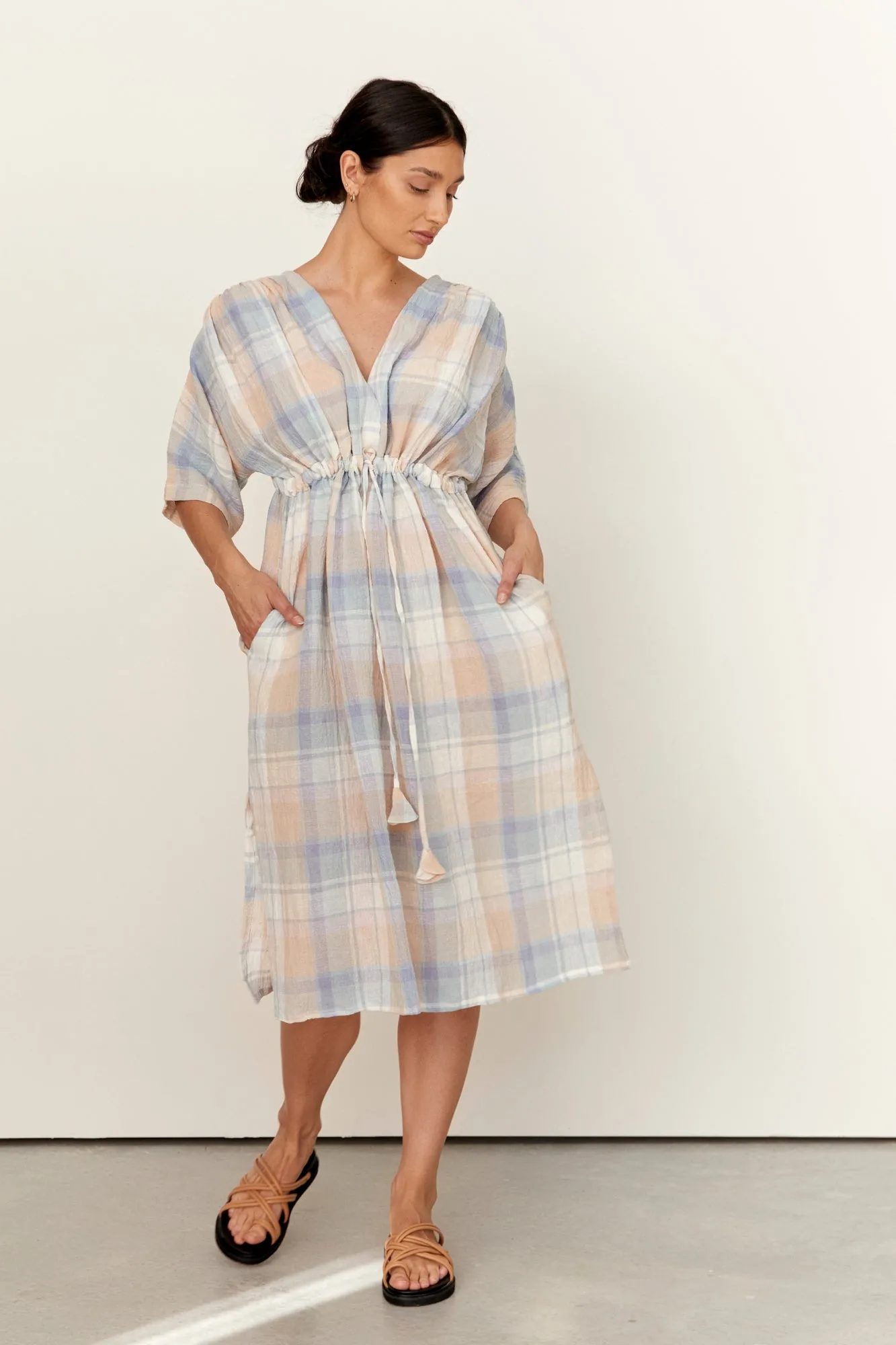 Ezz Dress Crinkle Linen Dusk