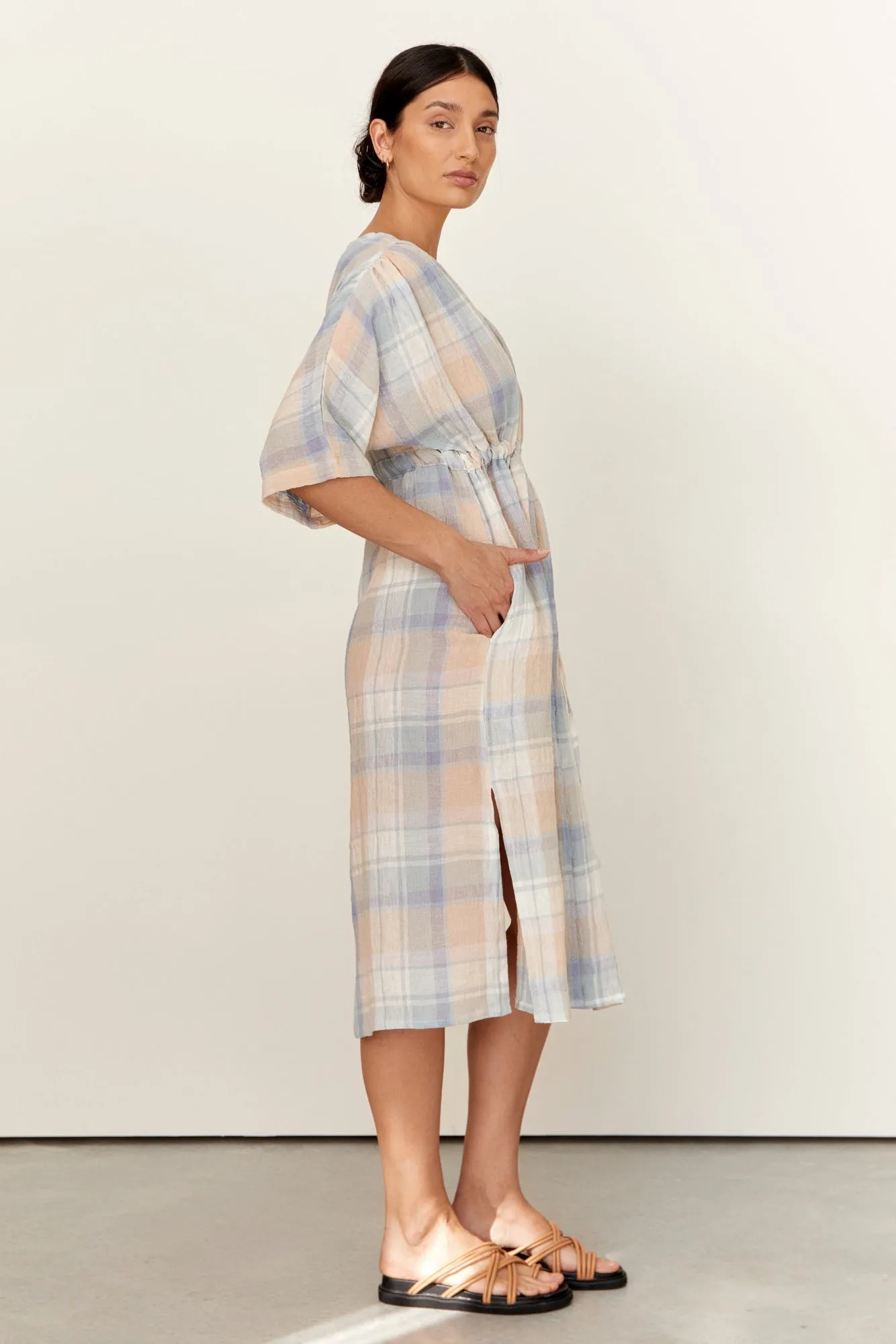 Ezz Dress Crinkle Linen Dusk