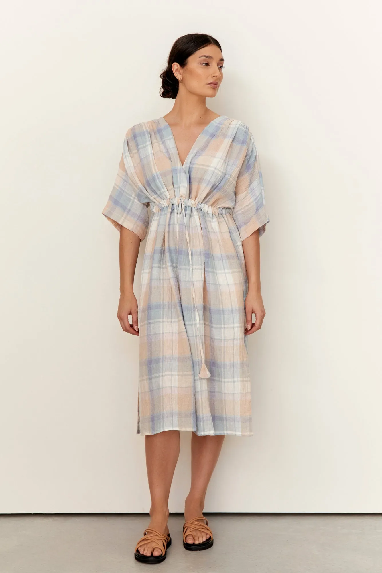 Ezz Dress Crinkle Linen Dusk