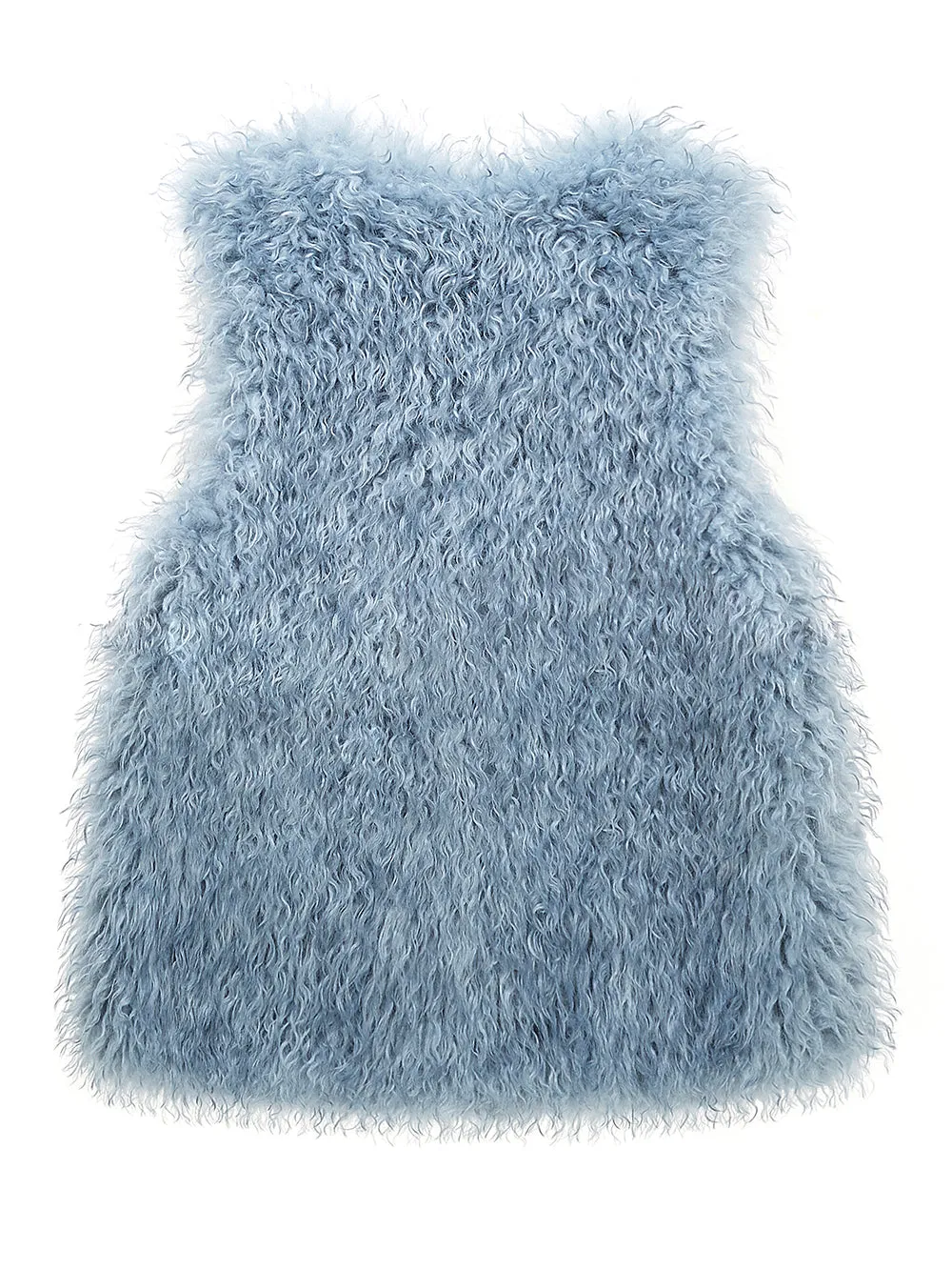 FAUX FUR MORI MG V-NECK VEST