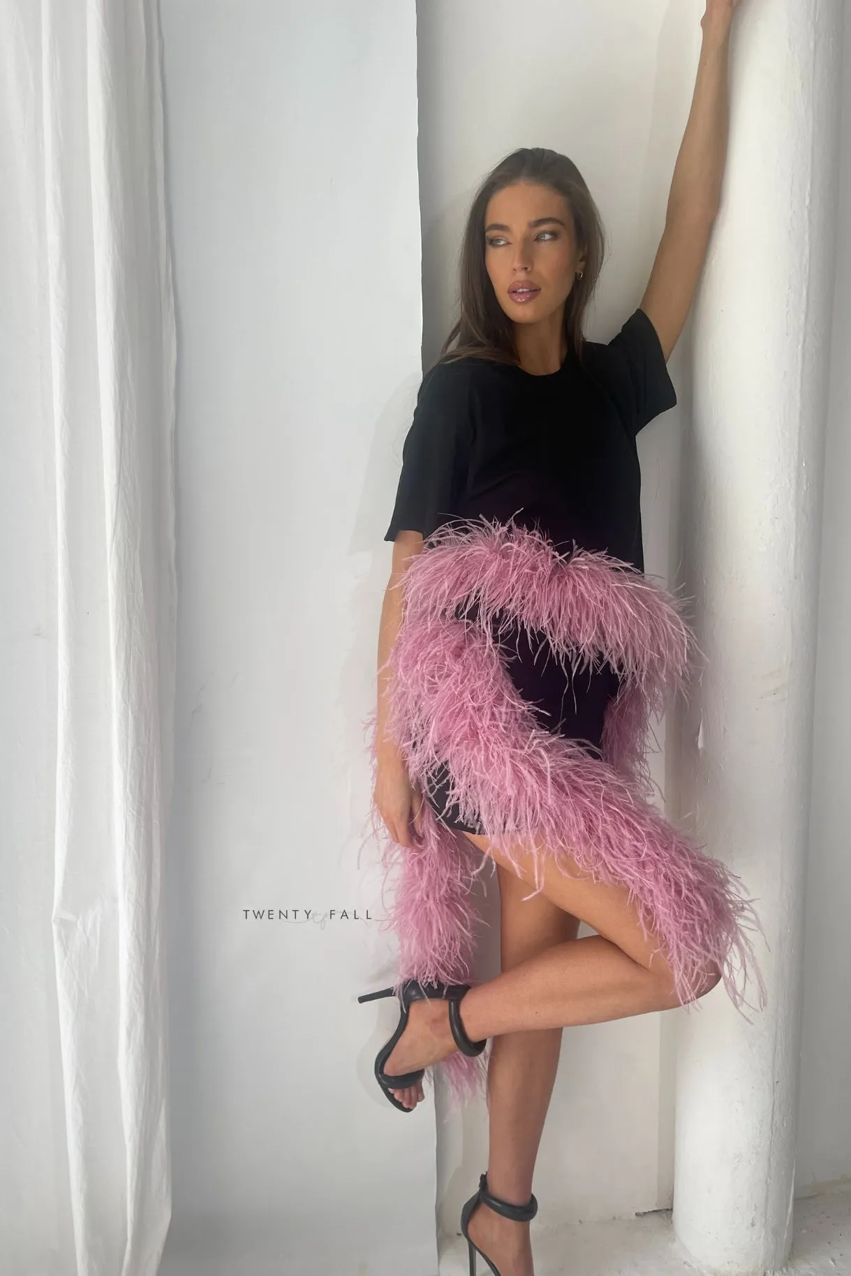 Feather Trim Skirt