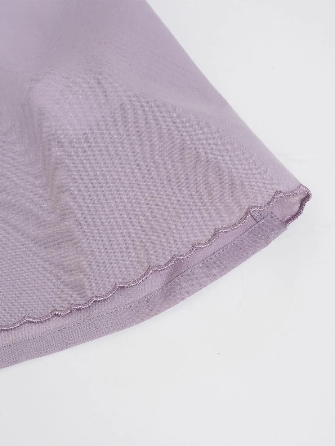 【Final Sale】Plus Size Gracie Round Collar Embroidery Blouse-Taro Purple