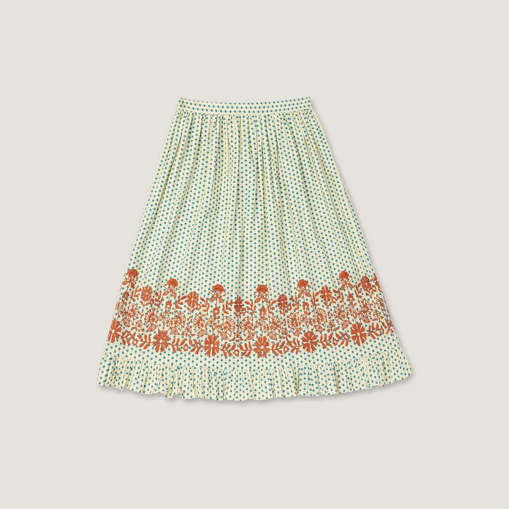 FIONA SKIRT, HEARTS WITH EMBROIDERY