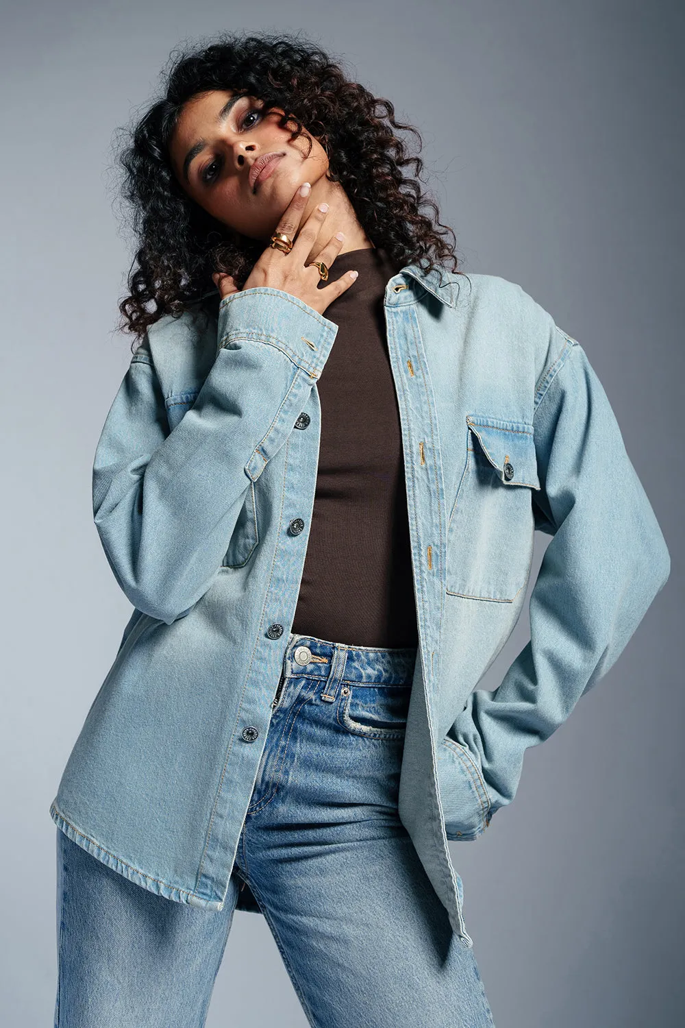 Frost Blue Women's Denim Jacket