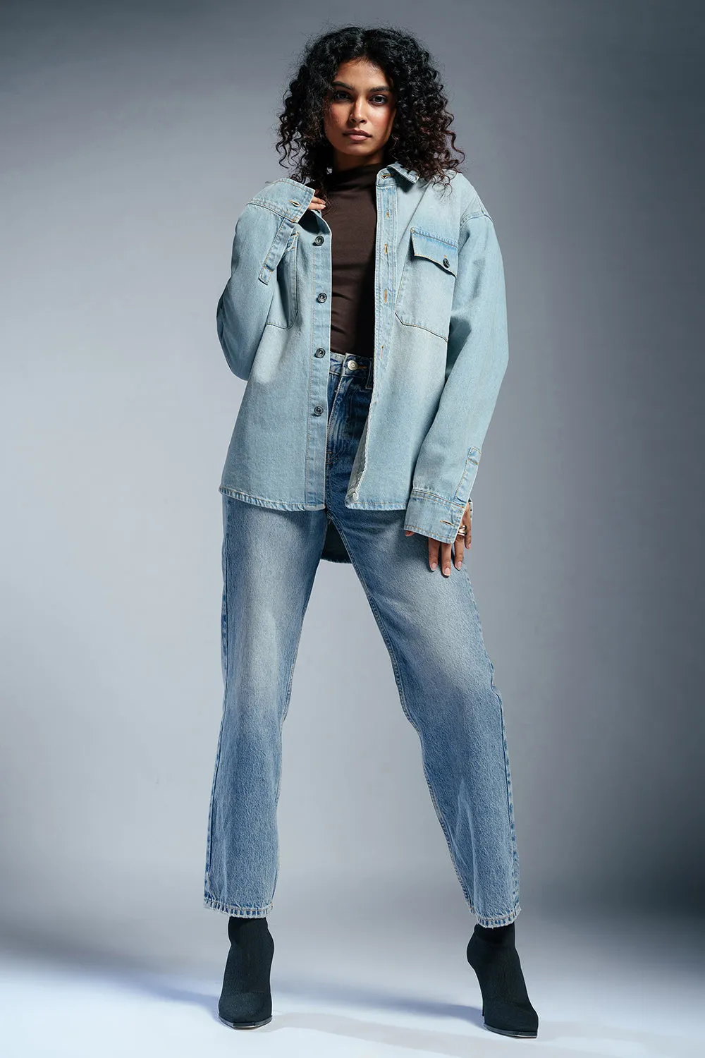 Frost Blue Women's Denim Jacket