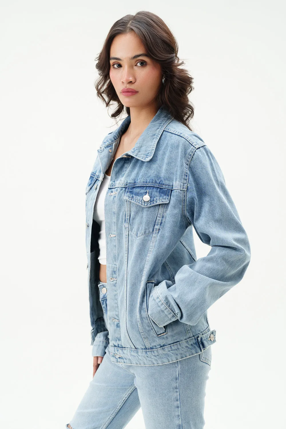 Galactic Blue Classic Denim Jacket