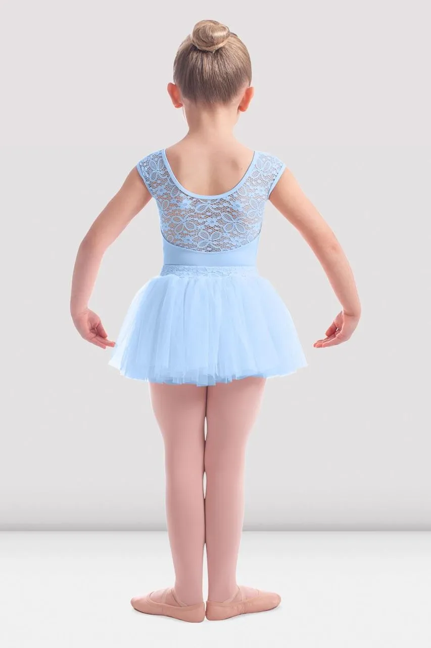 Girls Mirella Daisy Lace Cap Sleeve Leotard