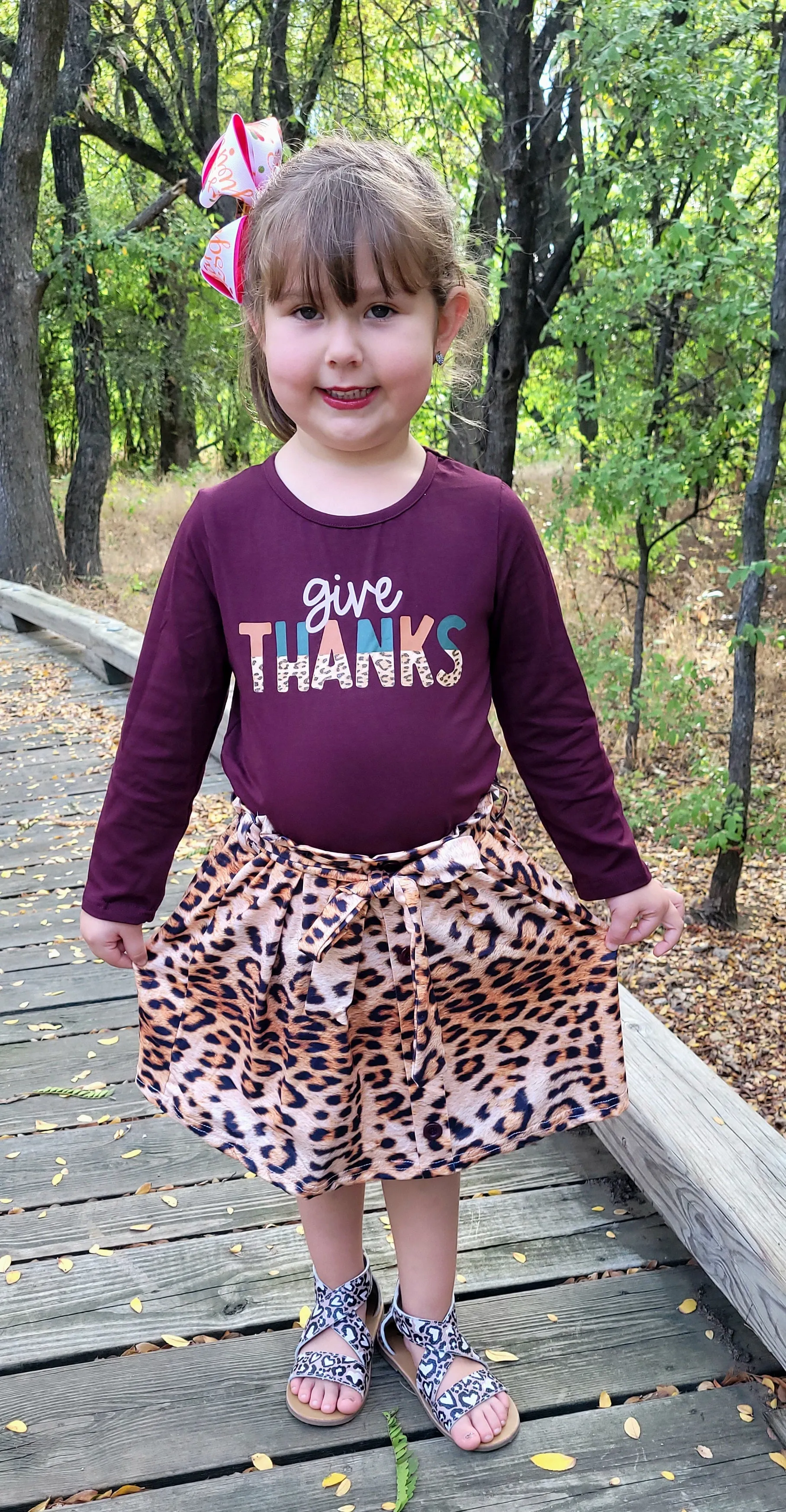 GIVE THANKS TOP & SKIRT SET