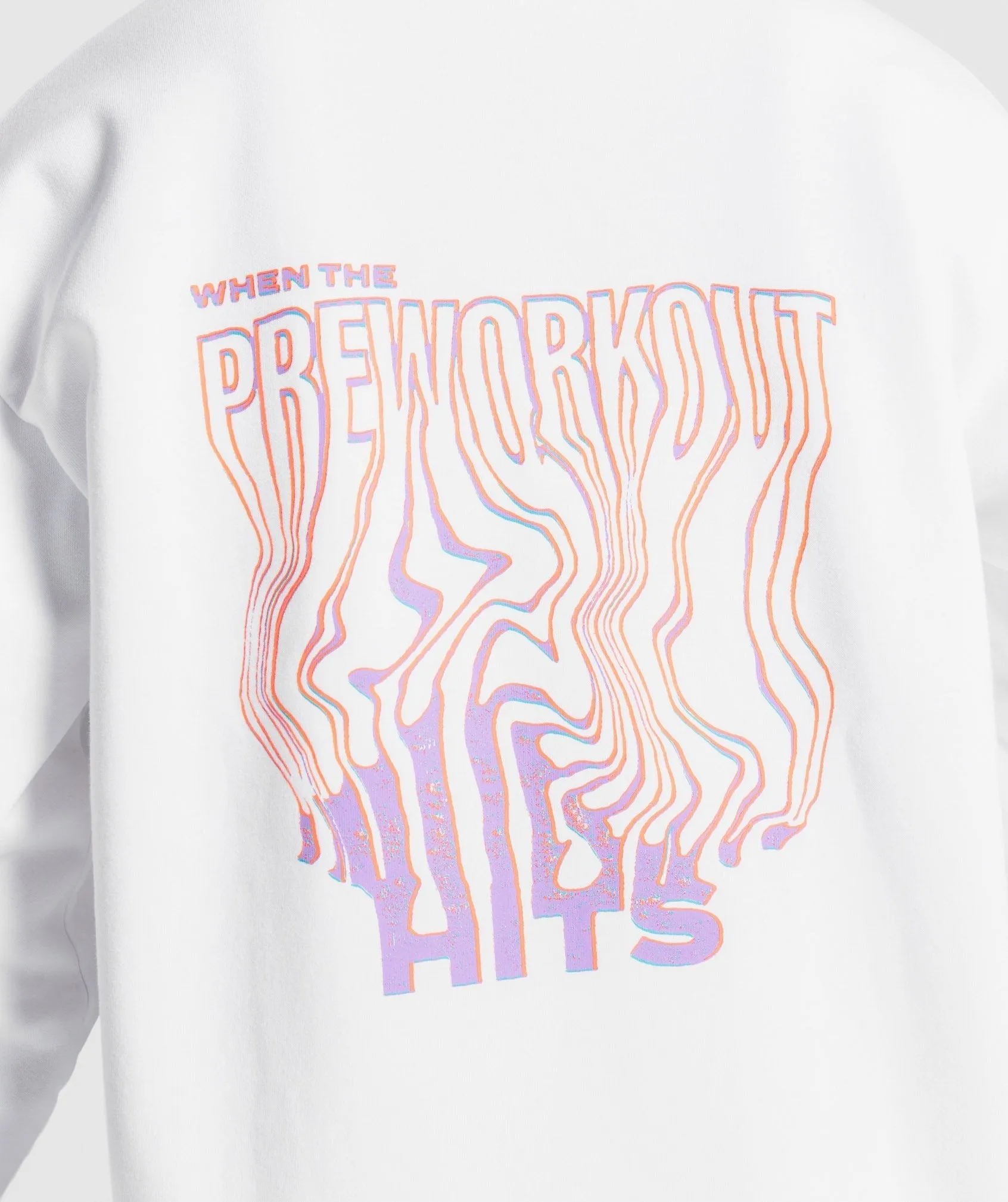 Gymshark Pre-Workout Graphic Hoodie - White