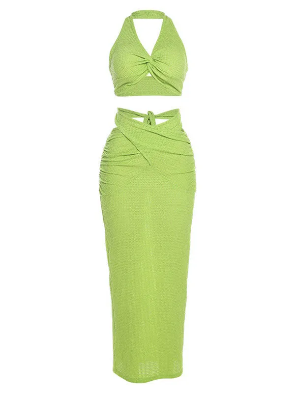 Halter Top & Bodycon Skirt Set