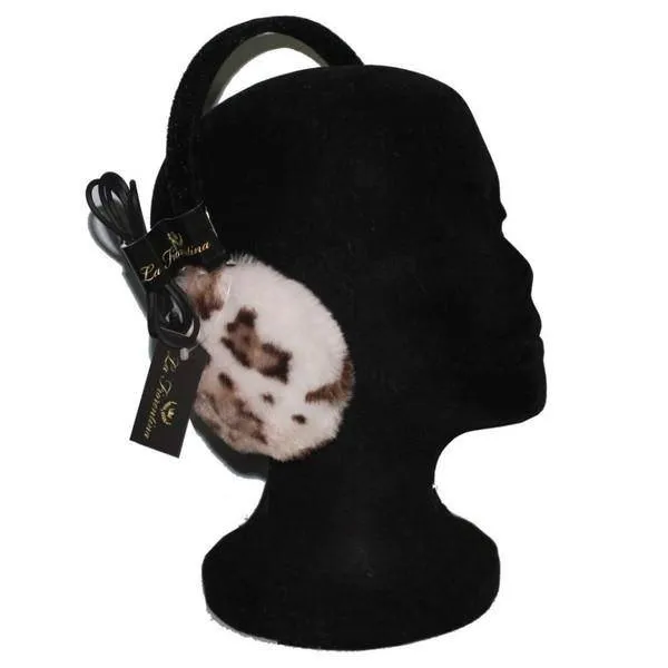 Headphone Earmuffs - White/Brown