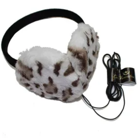 Headphone Earmuffs - White/Brown