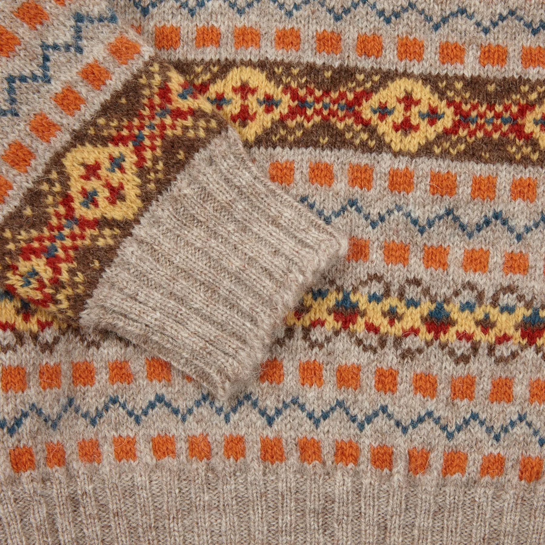 Jamieson's Fair Isle Jumper in Orange