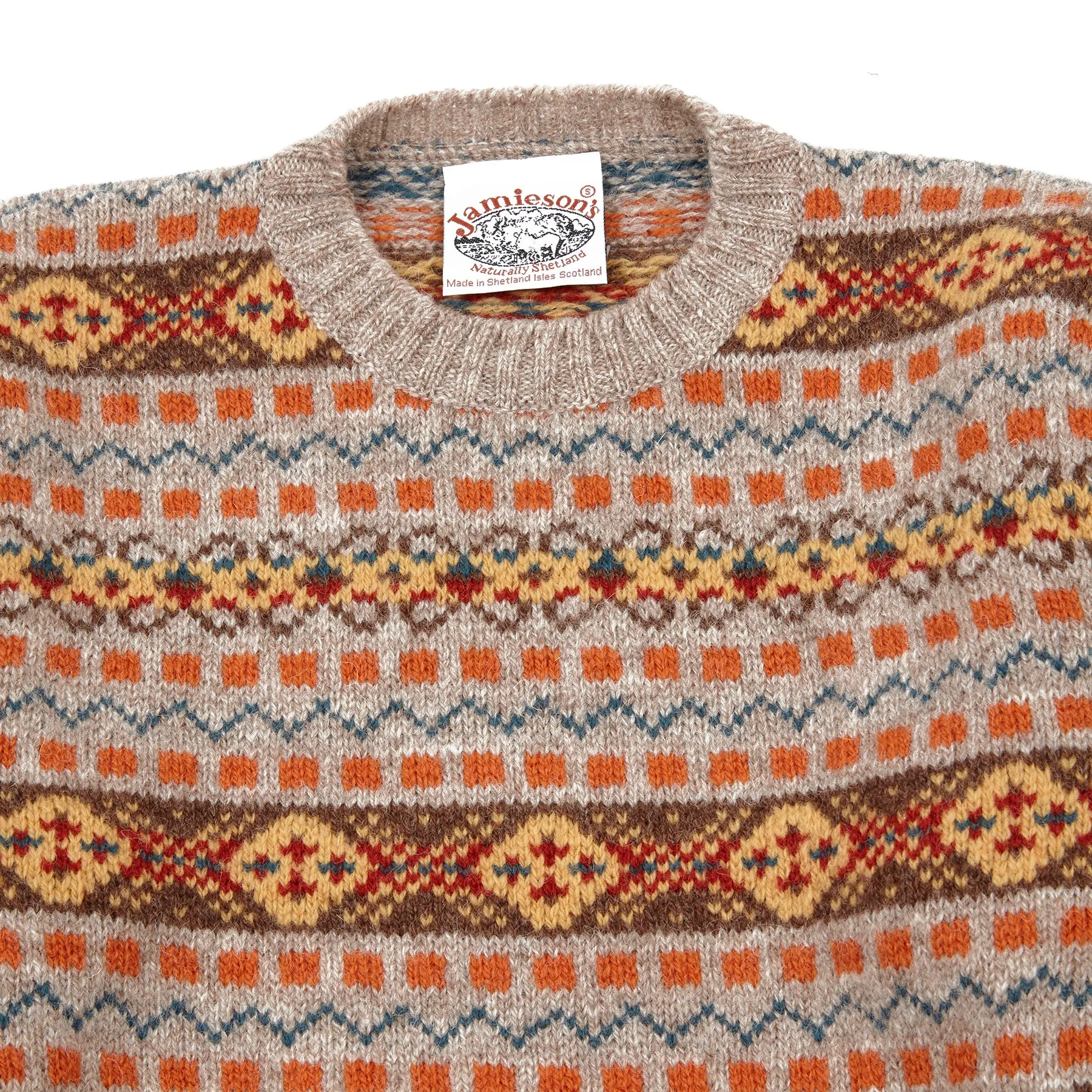 Jamieson's Fair Isle Jumper in Orange