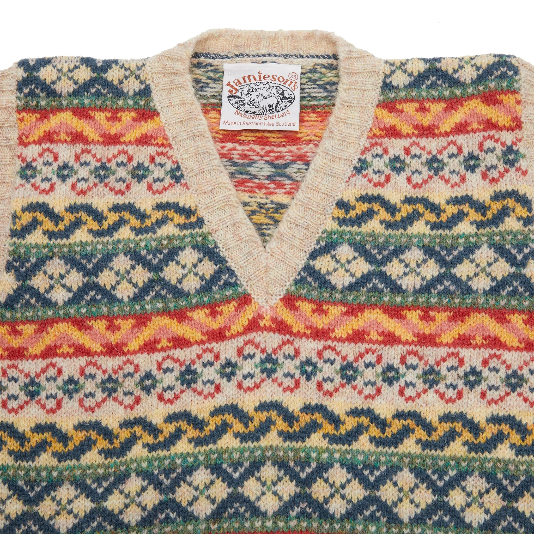 Jamieson's Fair Isle Slipover in Ivory