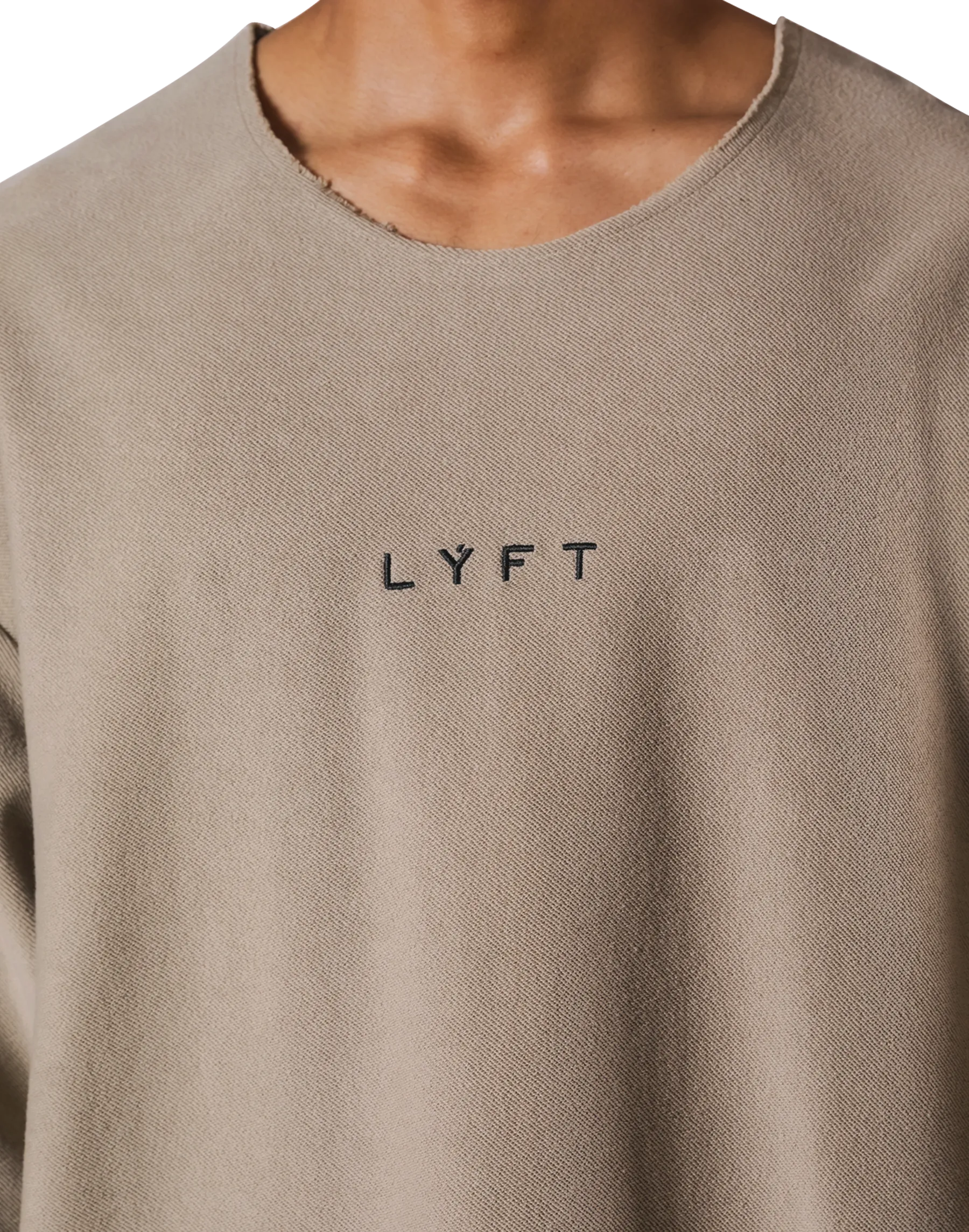 Knit Like Loose Sweat T-Shirt - Beige