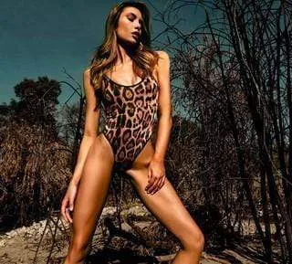 Leopard Print High Cut Bodysuit