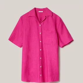 LINEN SHIRT BLOUSE IN PINK