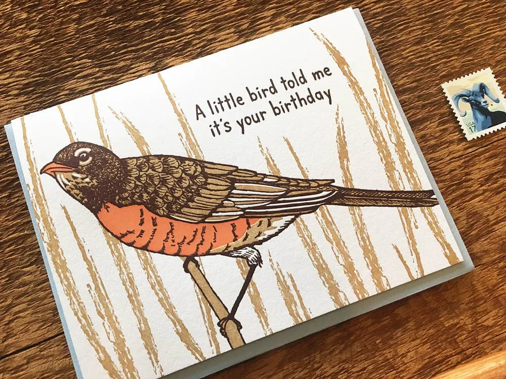 Little Bird Birthday Card