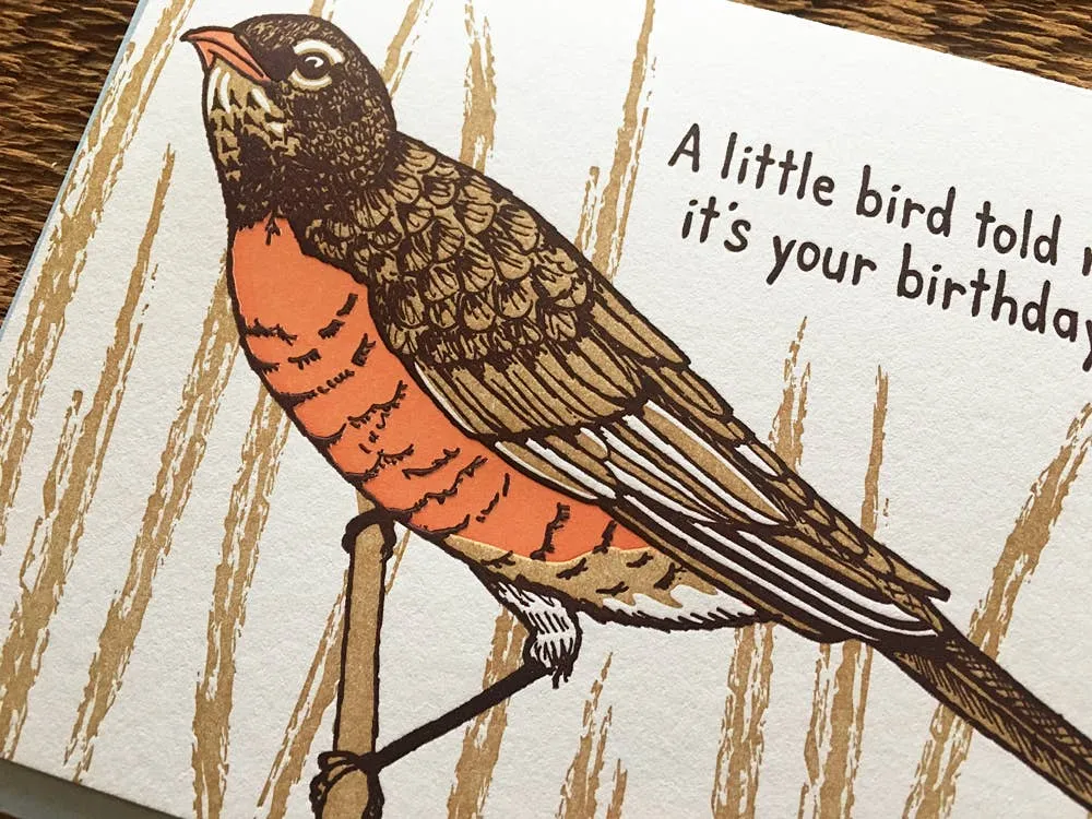 Little Bird Birthday Card