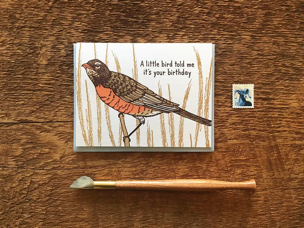 Little Bird Birthday Card