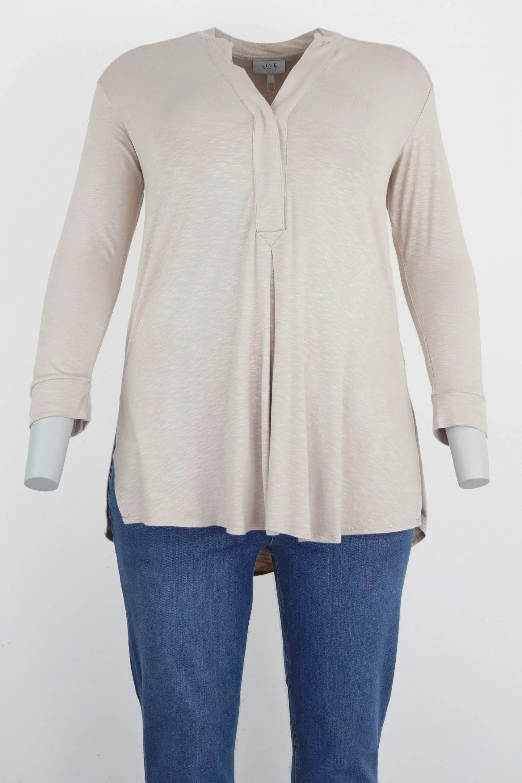 Live Unlimited Curvy Ladies Plus Size Loose Relaxed Fit Long Sleeve Flare Tops