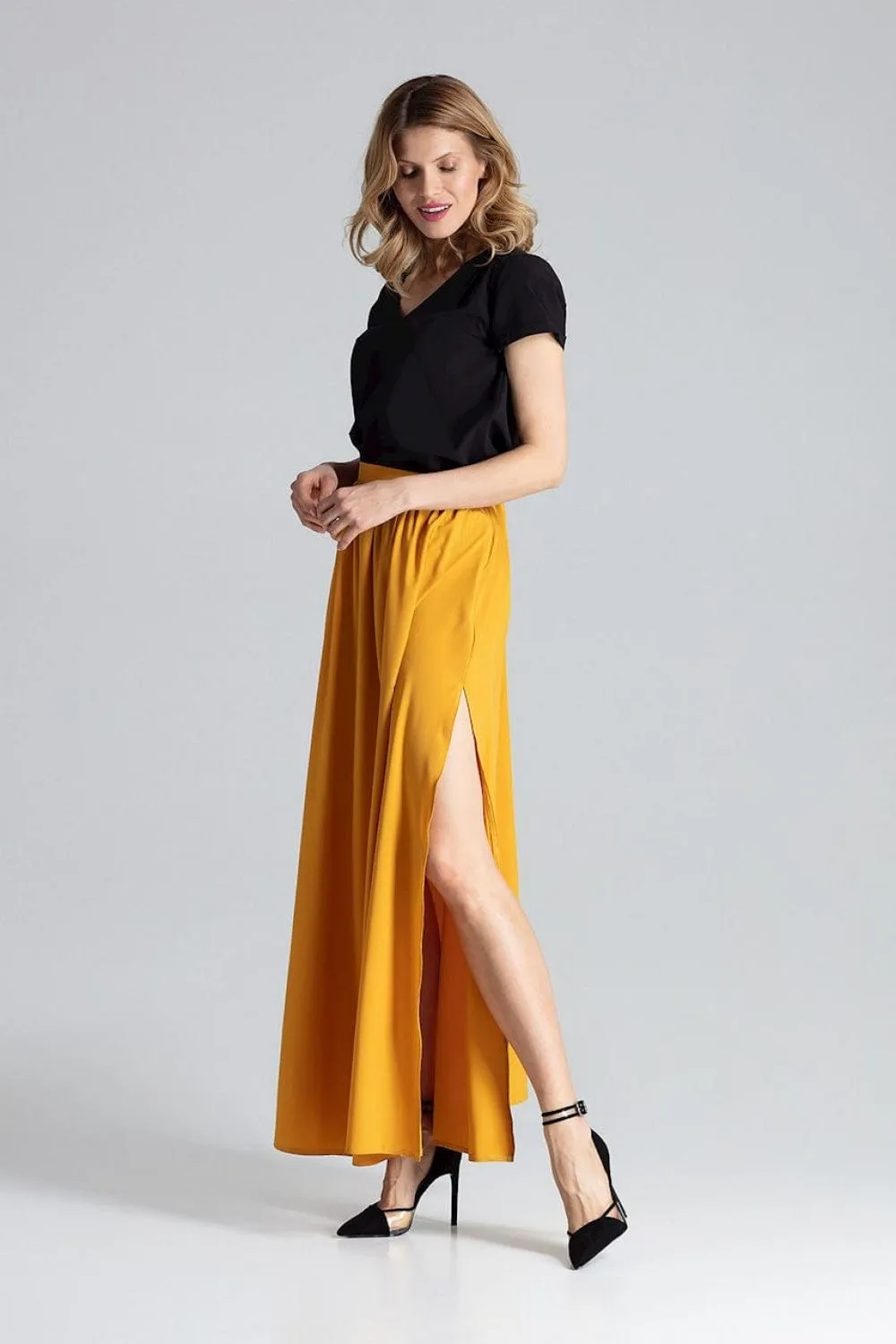 Long Skirt Mustard Figl