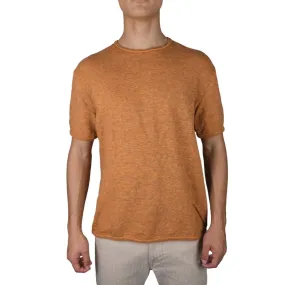 Loop & Weft Super Slub Edge Piping Crewneck Tee (Orange)