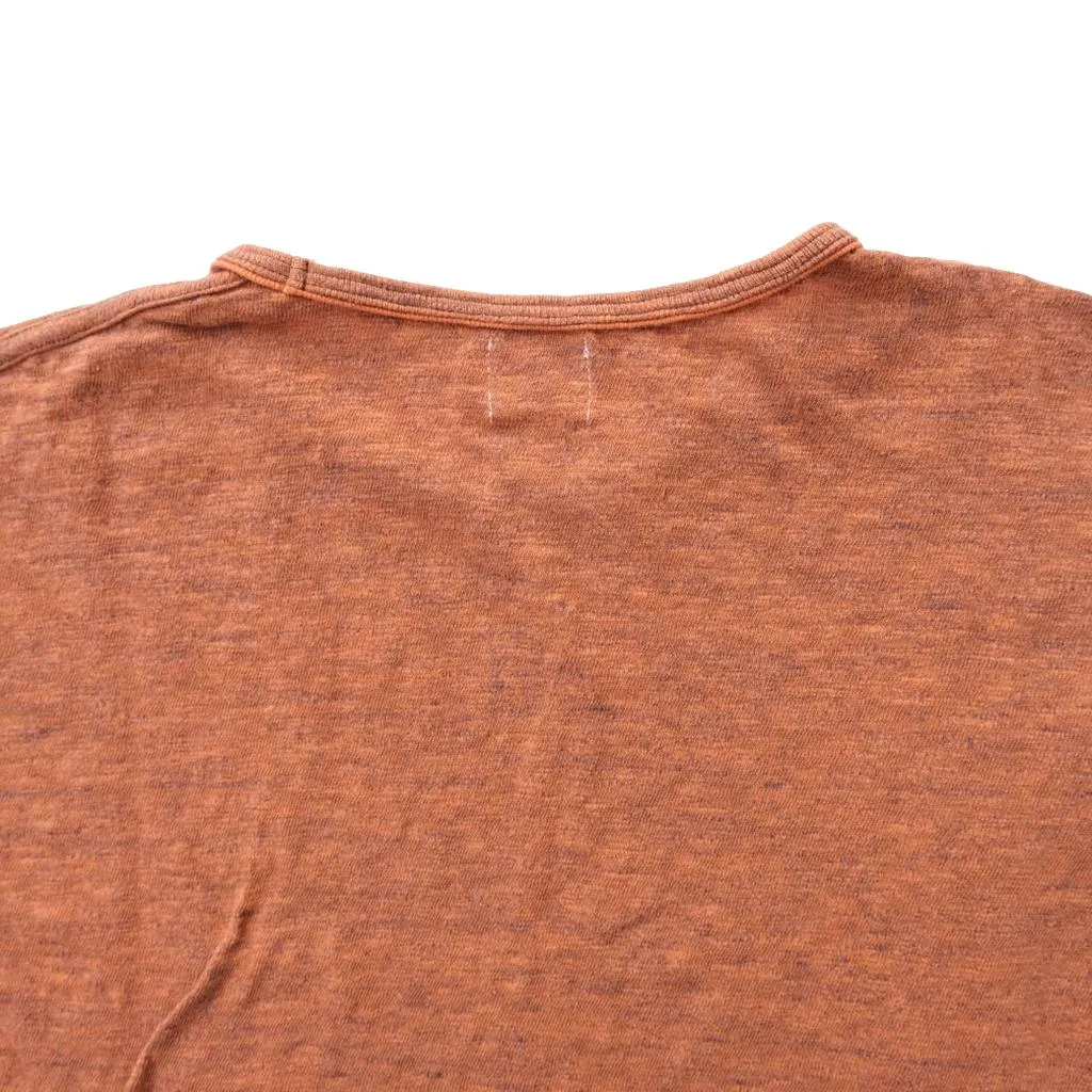 Loop & Weft Super Slub Edge Piping Crewneck Tee (Orange)