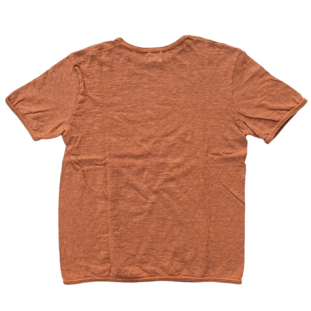 Loop & Weft Super Slub Edge Piping Crewneck Tee (Orange)