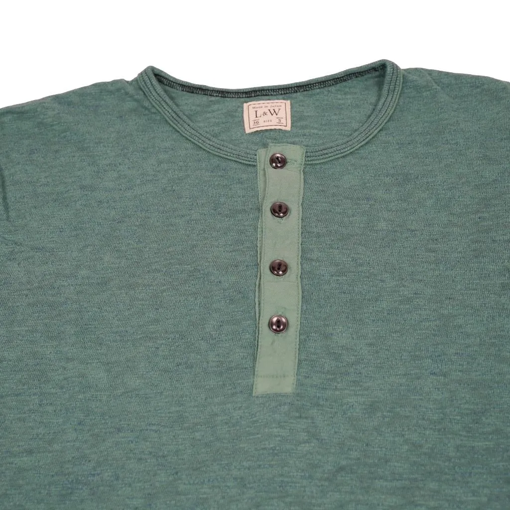 Loop & Weft Super Slub Henley (Green)