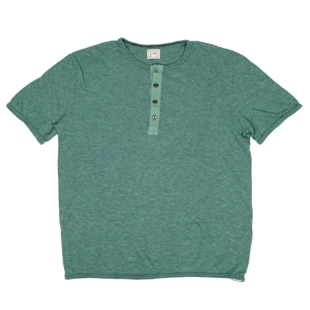 Loop & Weft Super Slub Henley (Green)