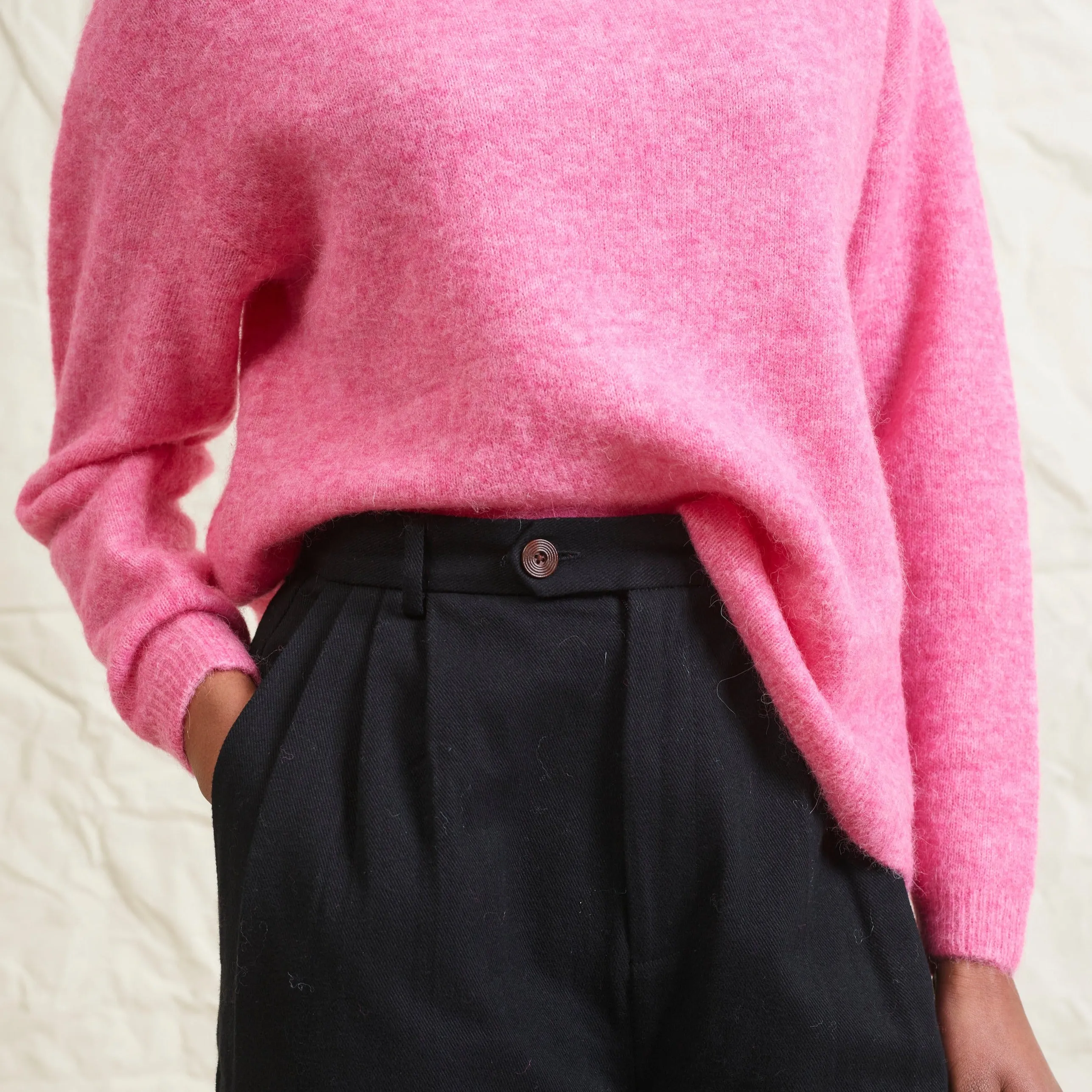 Lowie Bubblegum Alpaca Slouchy Roll Neck