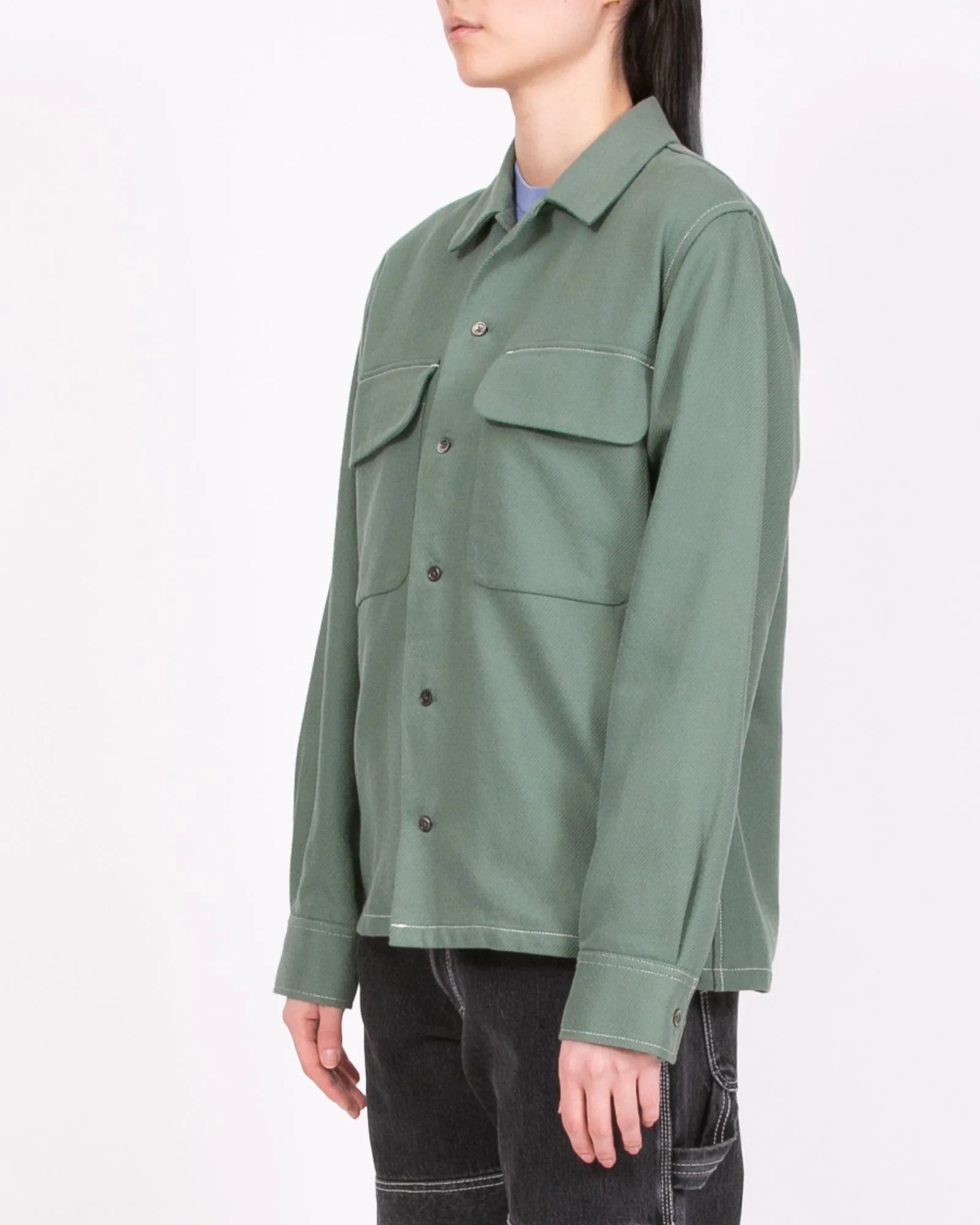 LS Boxy Shirt - Slate