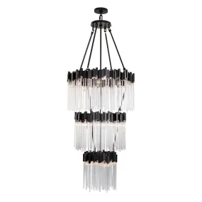 Matrix 309C19MBFG 18-Light Chandelier - Matte Black/French Gold