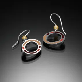 Oval Earrings (red)