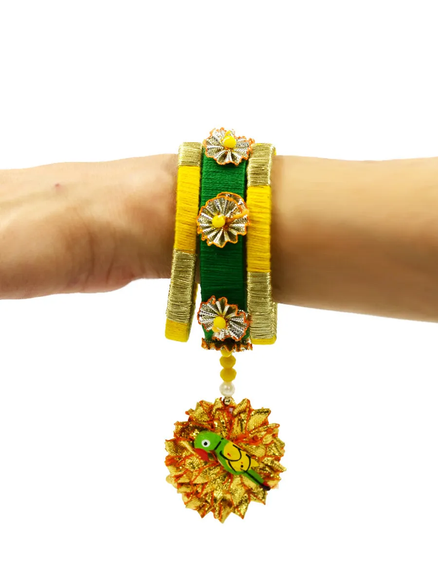 Parrot Charm Gota Bangles