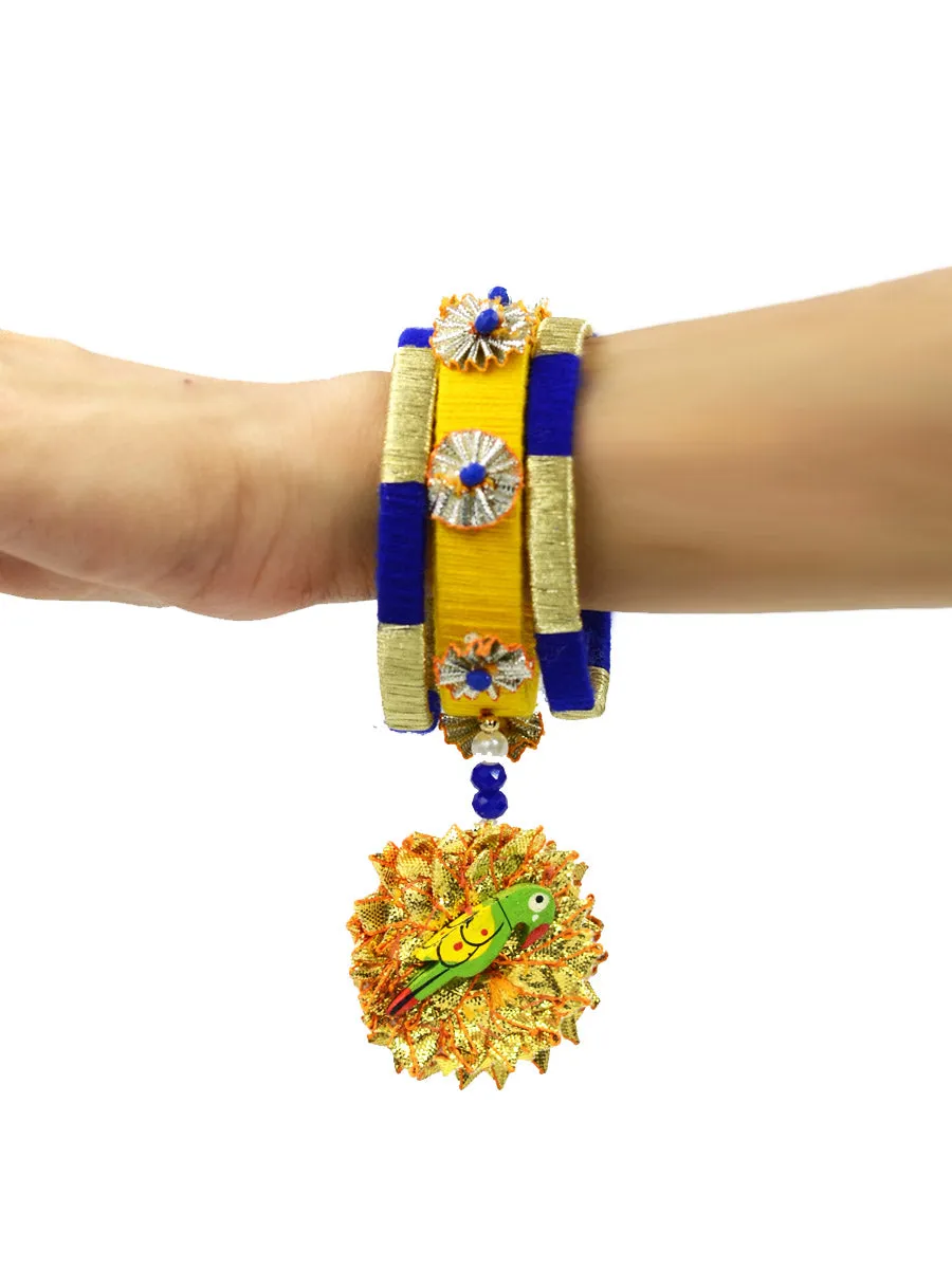 Parrot Charm Gota Bangles