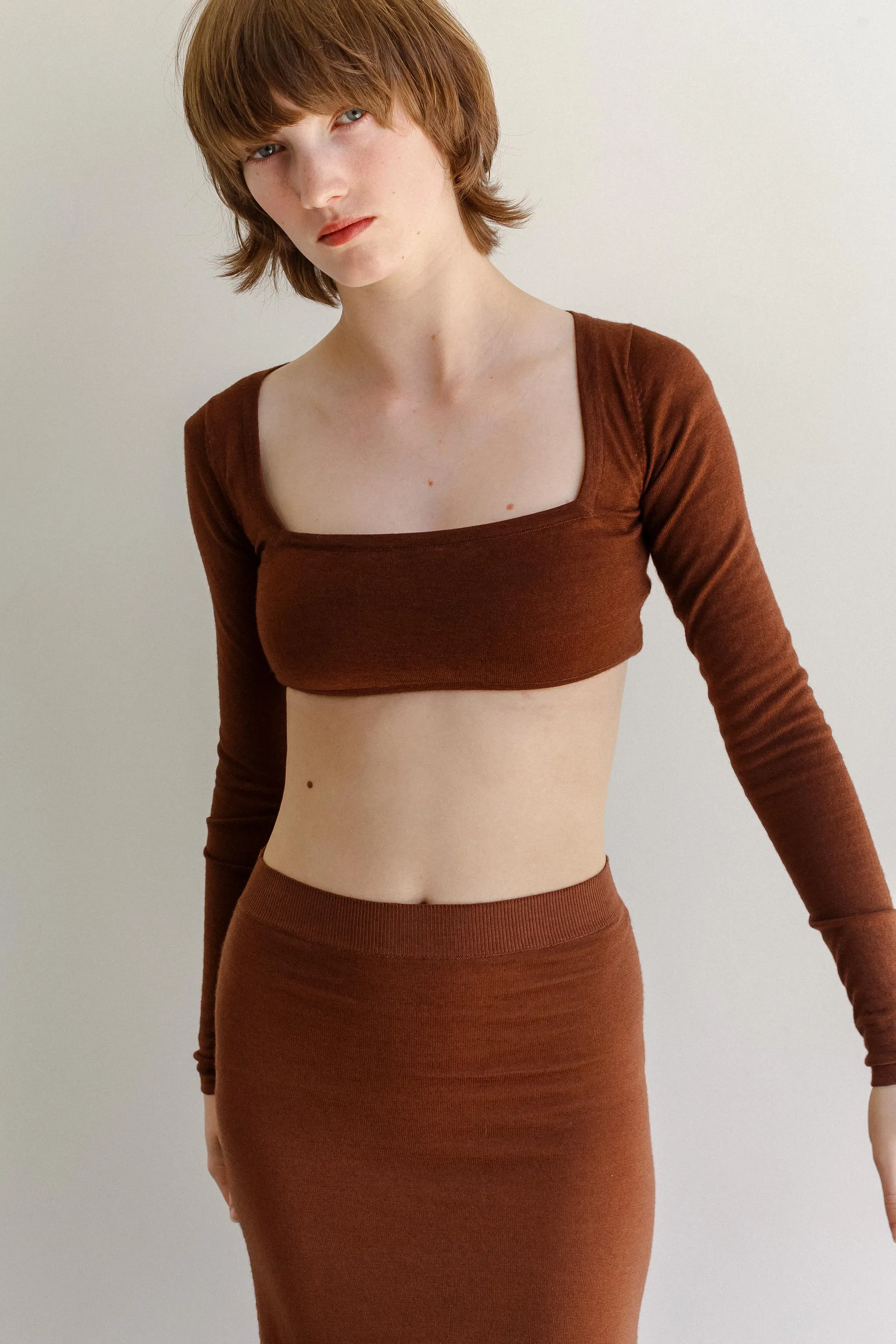 Pearl Crop Merino Top