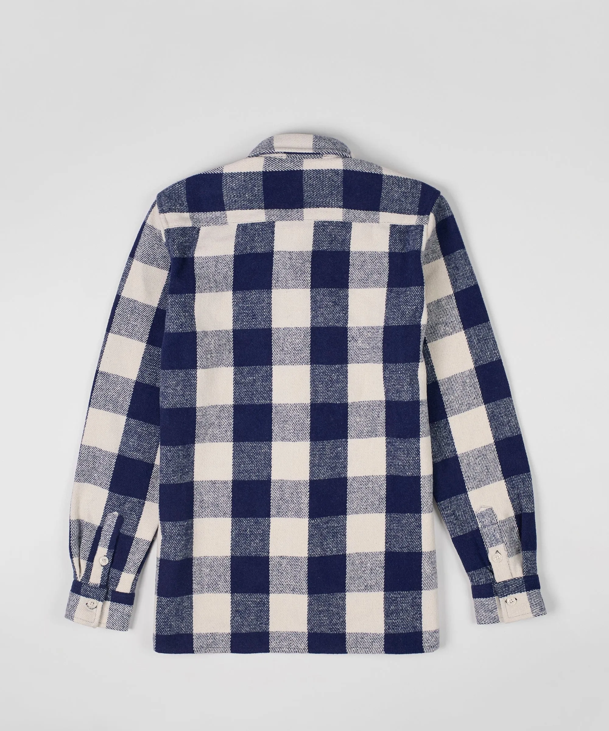 Plaid Long Sleeve Woven Shirt - Navy