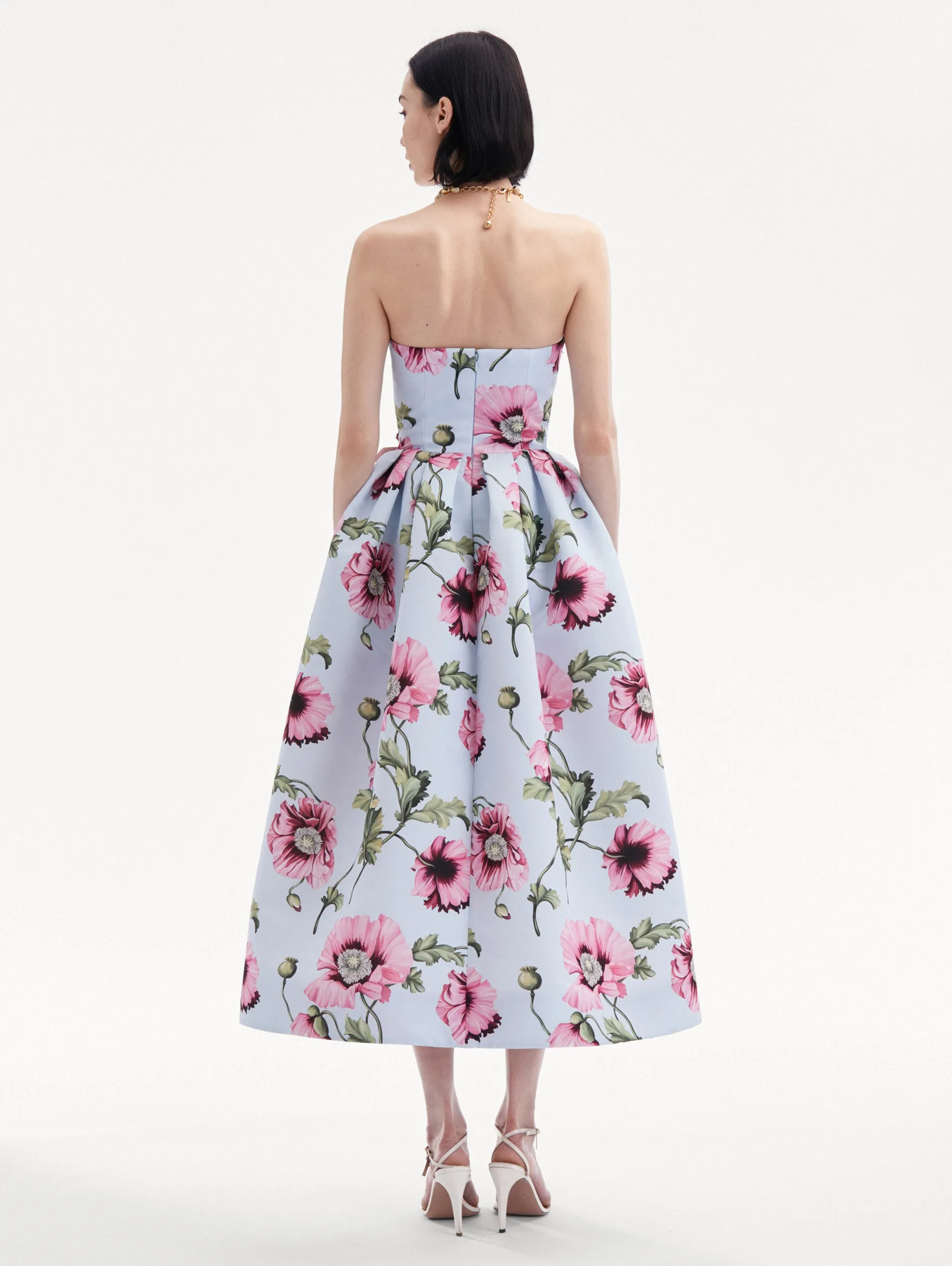 Poppy Embroidered Strapless Dress