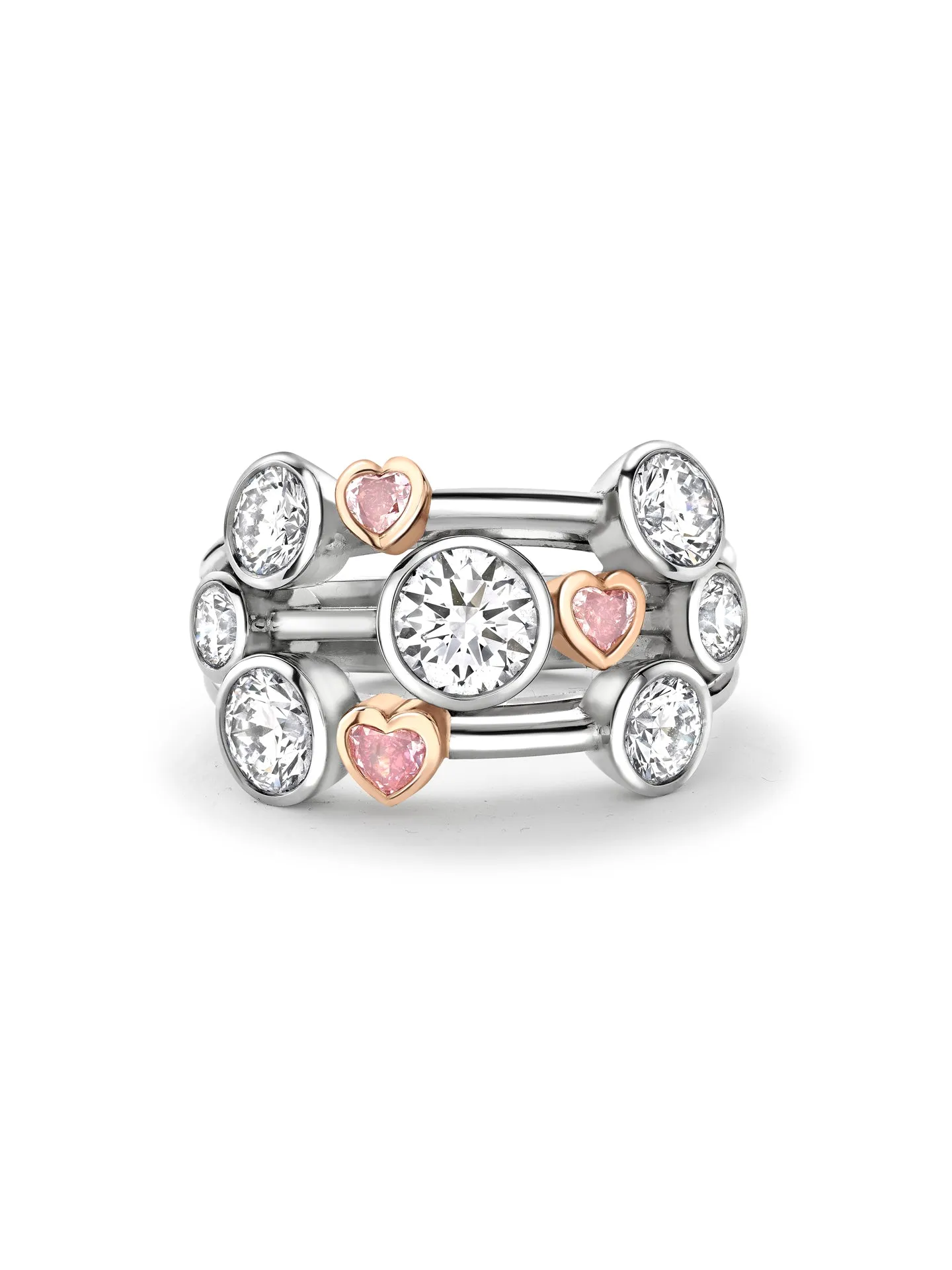 Raindance Pink Diamond Heart Platinum Ring