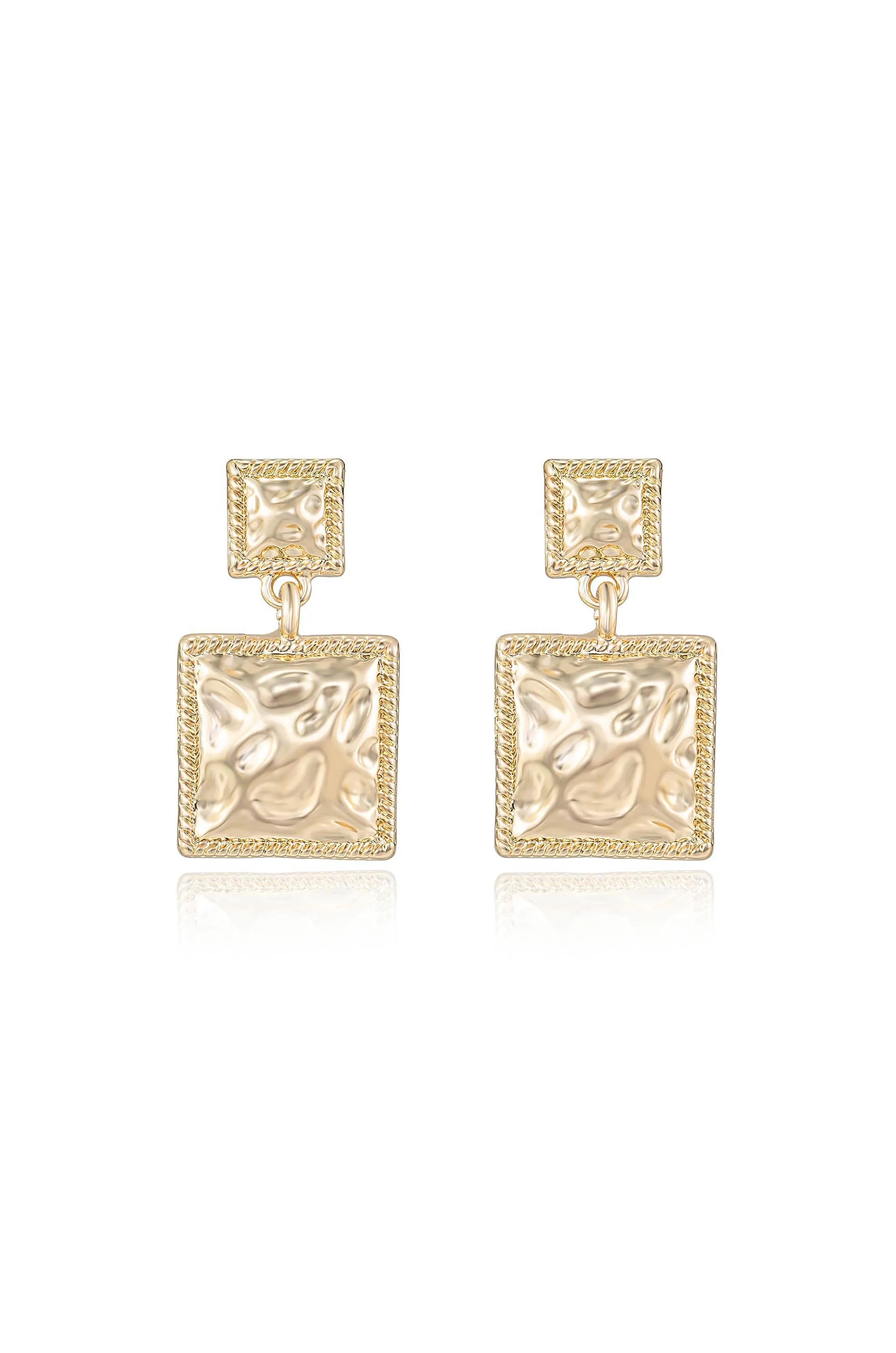 Repeated Square Dangle Earrings